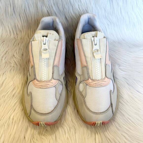 ADIDAS Falcon Zip Sneakers Chunky Low Top Retro EG6740 Tactile Rose/ White - Picture 3 of 10